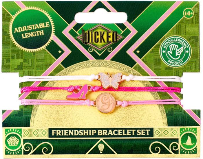 WICKED Glinda Friendship Bracelet Set of 3 Bracelets - Pin, White and Rose-Gold