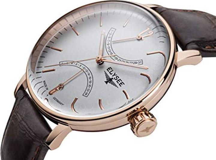 Actual product image Elysee Unisex Analog Quartz Watch with Leather Strap (Analogue wristwatch)