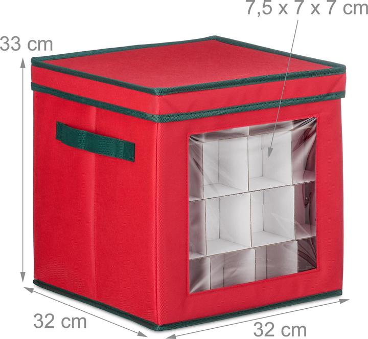 Image du produit Relaxdays 2x boîte de rangement de boules de Noël (32 x 32 x 33 cm)