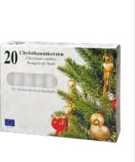 Image du produit KCB Bougie d'arbre 9,6cm Ø1,2cm blanc 20 paquets (20 pcs)