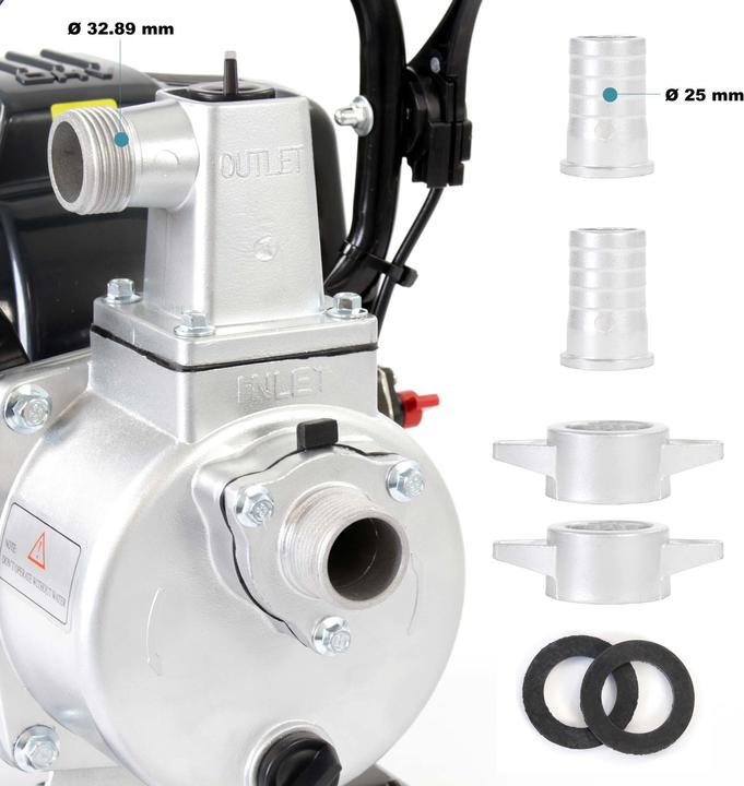 Produktbild Wiltec Benzin Wasserpumpe (Gartenpumpe)