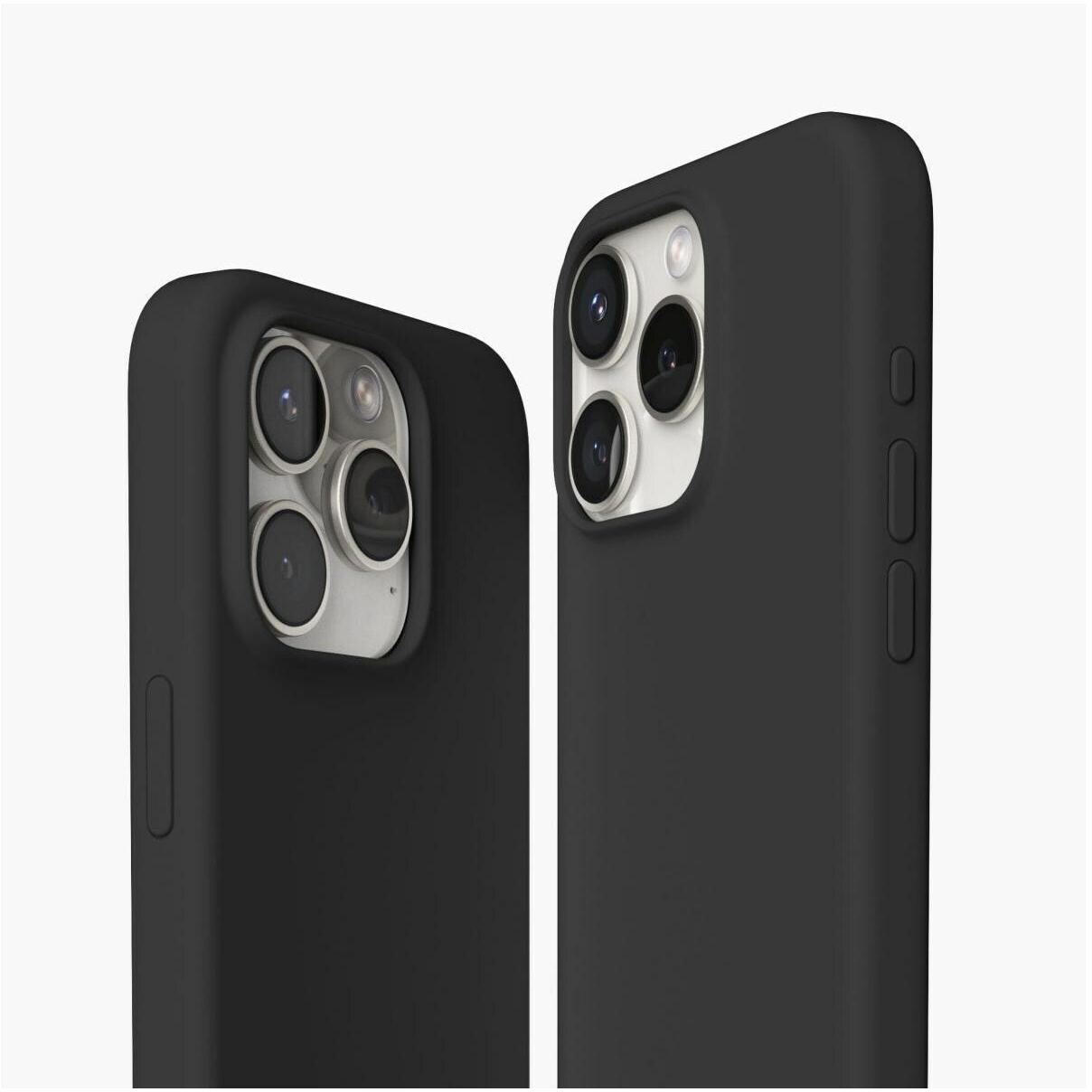 Thumbnail - Vonmählen Eco Silicone Case for iPhone 15 Pro Black (Apple iPhone 15 Pro), Smartphone Hülle, Schwarz