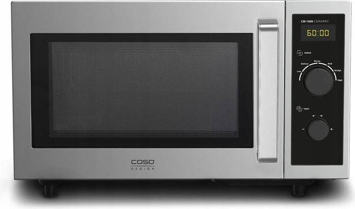 Caso Microonde in ceramica | CM 1000 | A libera installazione | 1000 W | Acciaio inox/nero (25 l)