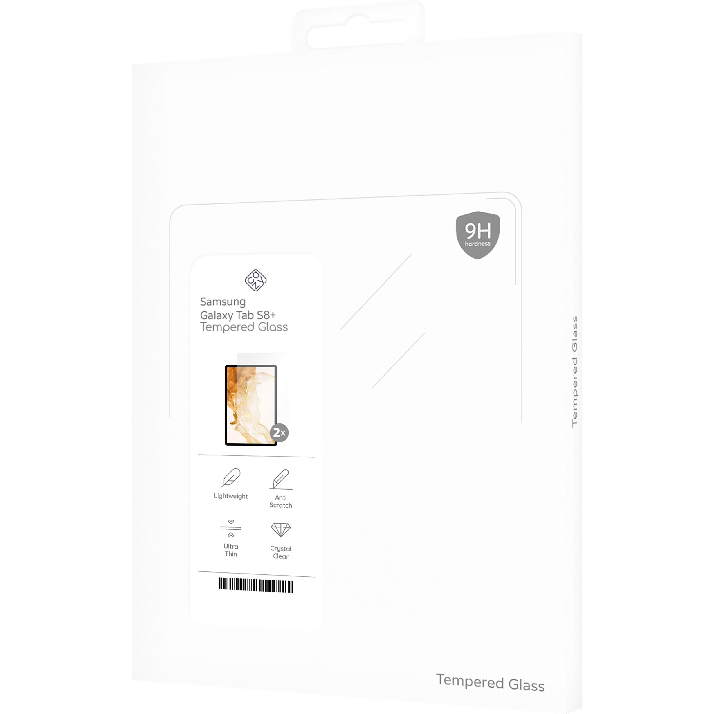 Thumbnail - Cazy Schutzglass Kompatibel mit Samsung Galaxy Tab S8+ Displayschutz Tempered Glass - 2 Stück (2 Stück, Galaxy Tab S8+),...