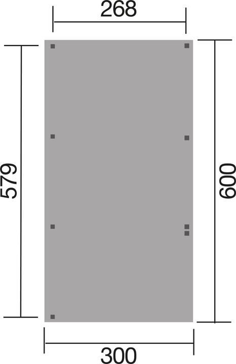 Produktbild Weka Holzbau Einzelcarport 606 A Gr.2 mit Rundbogen