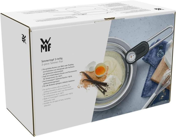 Image du produit WMF Kochtopf Simmertopf 18cm mit Temperaturanzeige Topf 1,5l Edelstahl Induktion (18 cm, Casserole, Acier inoxydable)