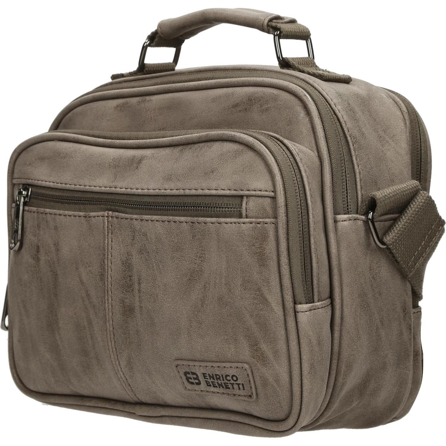 HTI-Living, Handtasche, Fliegertasche PU Reportertasche, Braun