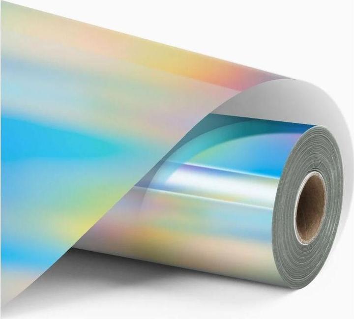 Loklik Permanent Adhesive Vinyl Holographic - Iridescent Silver