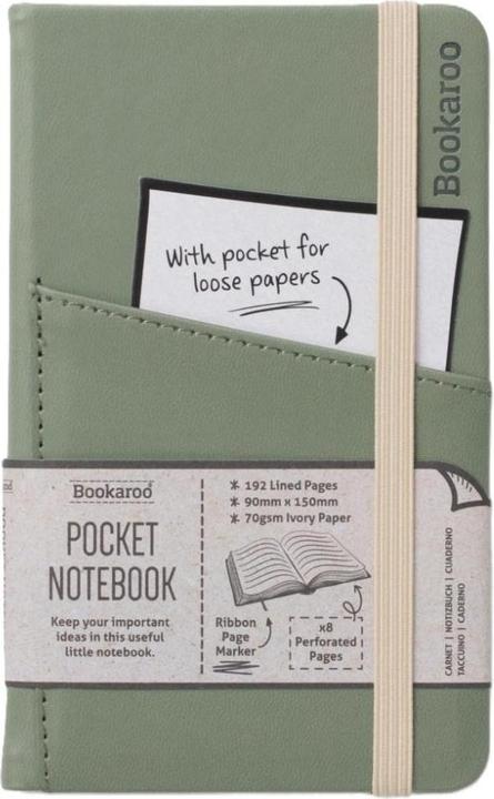 IF Bookaroo Notizbuch Journal Pocket A6 – Grün (Règle spéciale, Couverture rigide)