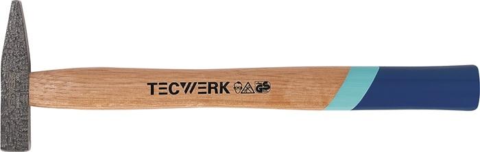 Actual product image Tecwerk Cross peen hammer 200 g handle length 280 mm hickory (200 g)