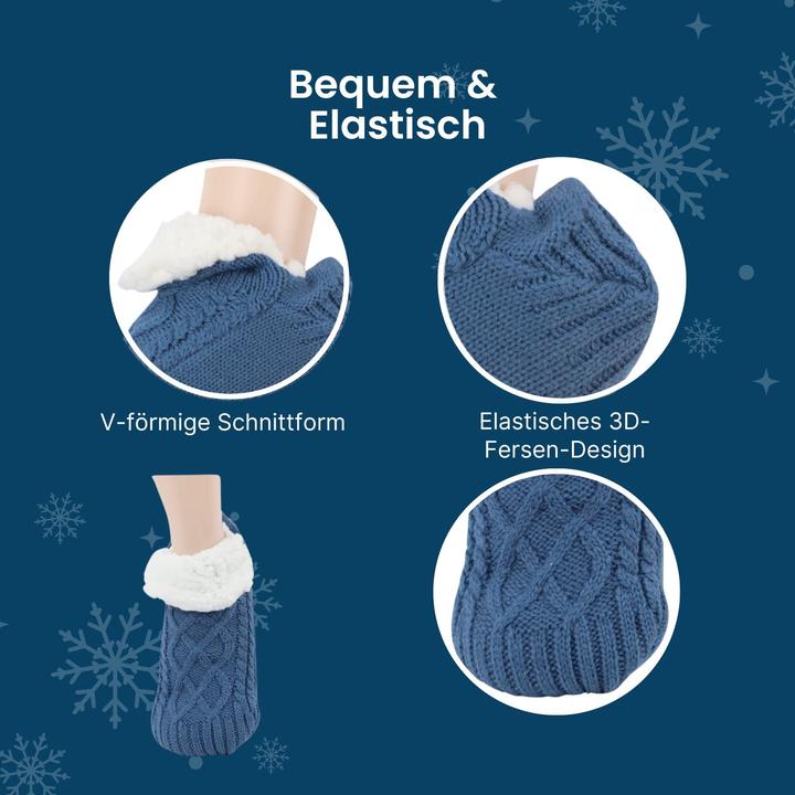 Actual product image Hermex Hausschuhe Gr. 35-38 Wintersocken Kuschelsocken Fuzzy-Socken Pantoffeln (37)
