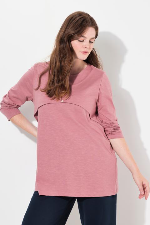 Produktbild Ulla Popken Shirt, Lagenoptik, Rundhals, Langarm (46, 48)