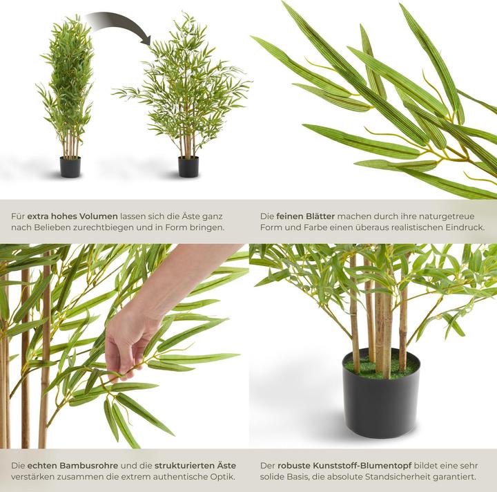 Actual product image tectake Bambusbaum Bambosa (120 cm)