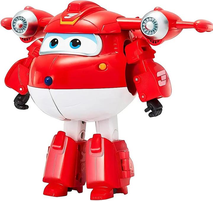 Actual product image Super Wings TRANSFORMING supercharged Jett+Super Pet Jett