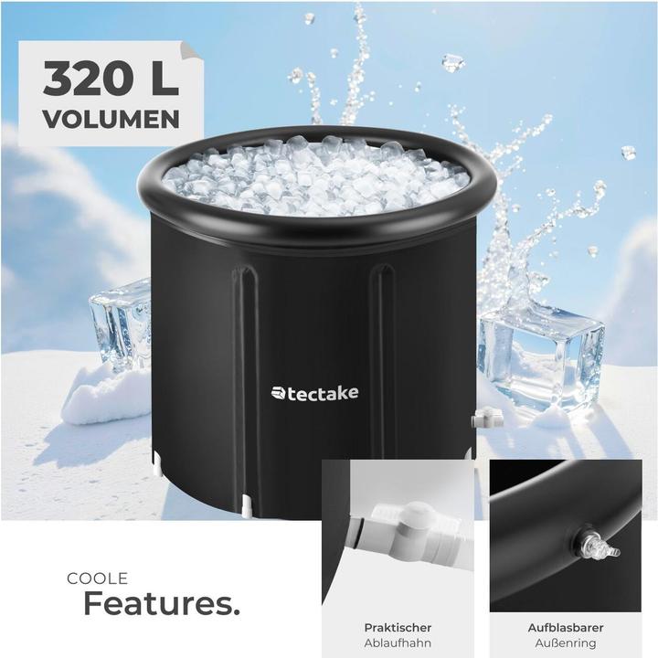 Immagine prodotto tectake Eisbadetonne Helsinki (320 l, 75 cm, 75 cm)