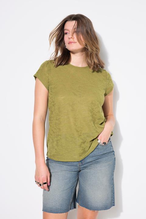 Actual product image Studio Untold T-Shirt, Classic Shape, Jacquard-Jersey mit Muster (46, 48)