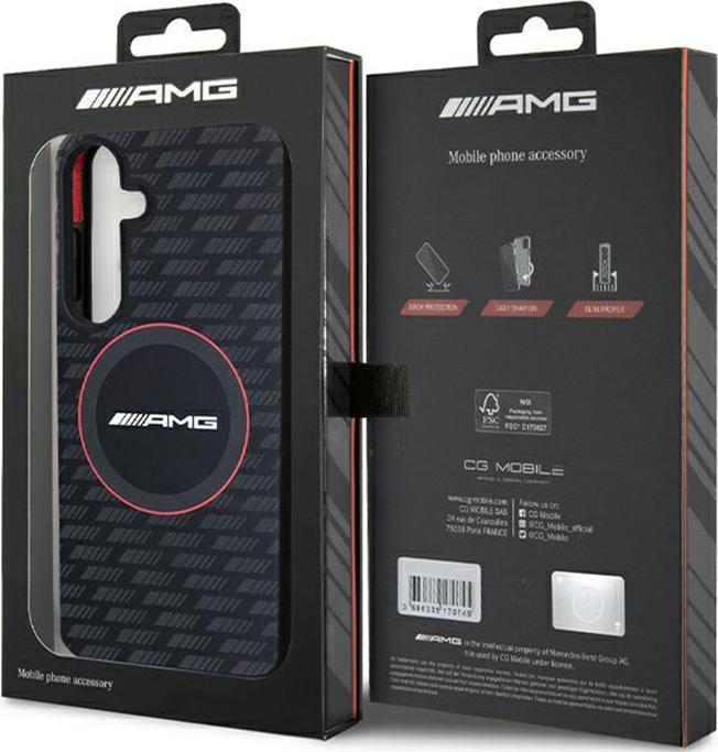 Produktbild Mercedes AMG AMHMM23SMRK + S926 czarny/black hardcase Silicone Carbon Pattern MagSafe (Samsung Galaxy S24+)