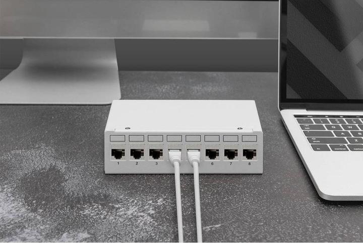 Actual product image Digitus CAT 6A Keystone Jack, shielded, 8 pieces tool-free connection (Keystone module)