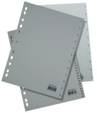 Actual product image Soennecken Register A4 1-54 PP gray full height