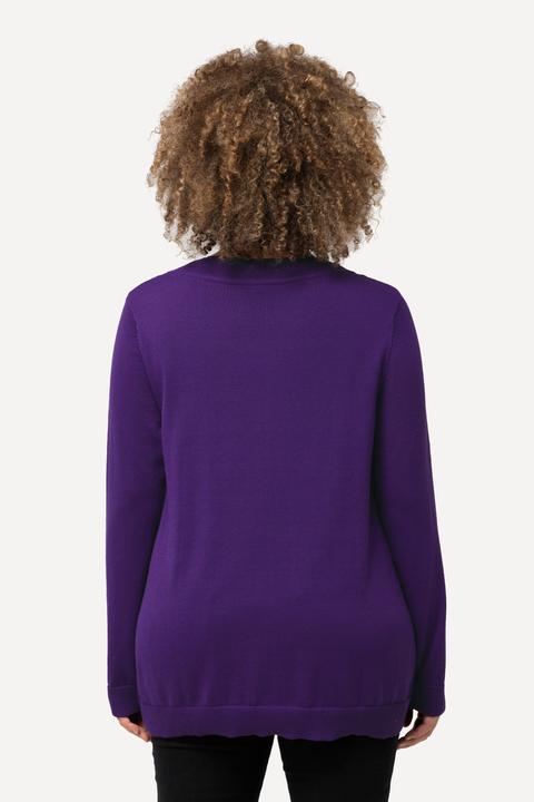 Produktbild Ulla Popken Pullover, V-Ausschnitt, Langarm, weicher Feinstrick (42, 44)