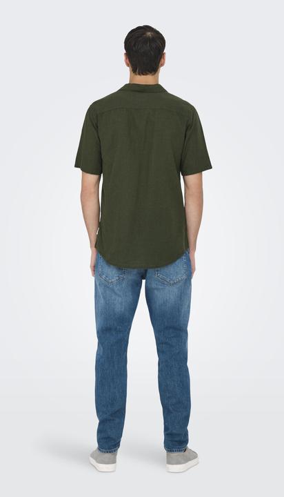 Produktbild Only & Sons Onscaiden Life Ss Solid Resort Linennoos (L)