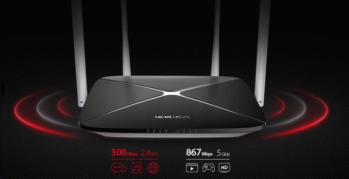 Produktbild Mercusys AC12 WLAN-Router Schnelles Ethernet Dual-Band (/5 GHz)