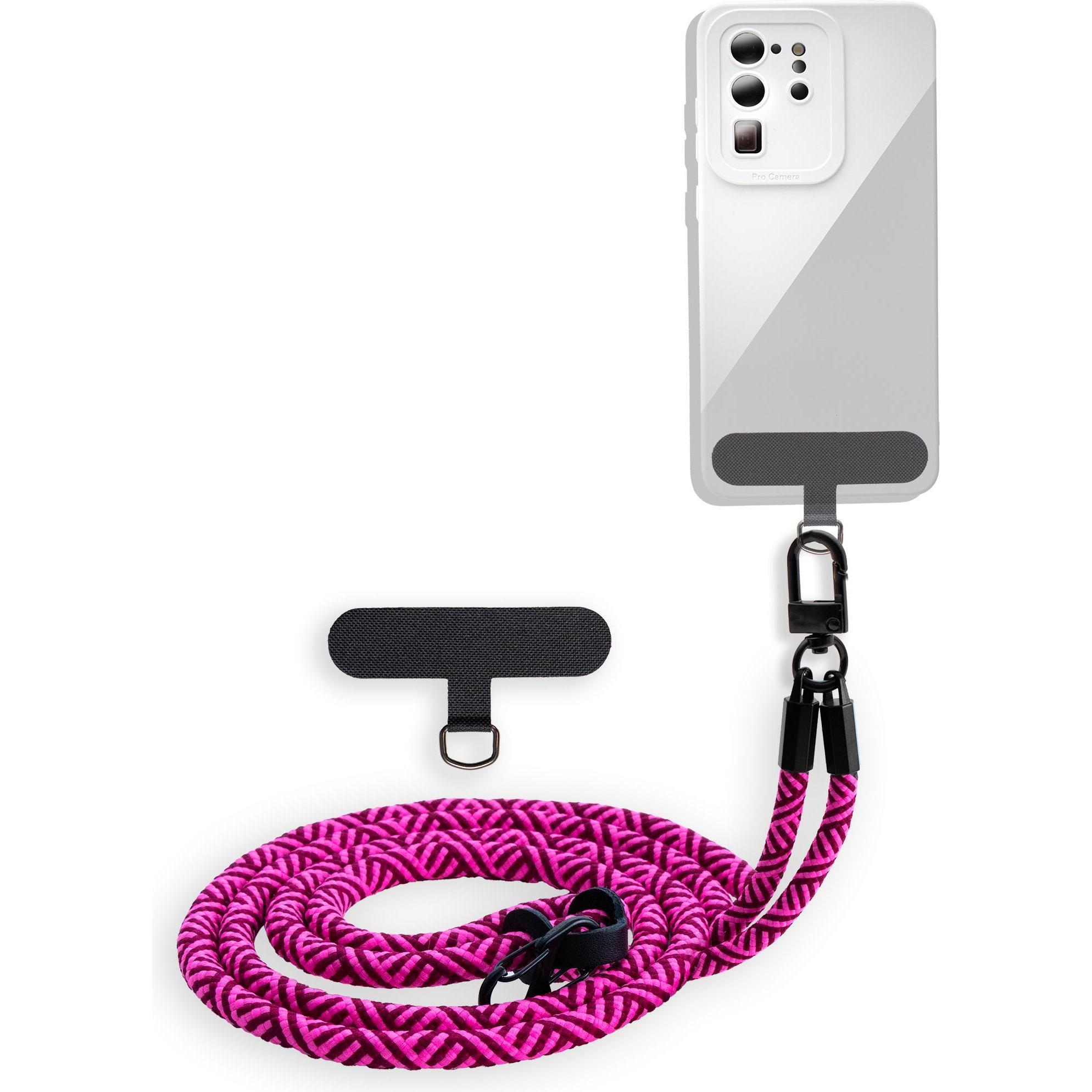 Cadorabo Handykette für Samsung Galaxy NOTE 10.1 2014 / Tab PRO 10.1 Necklace Hülle verstellbar, Tablet Halterung, Pink