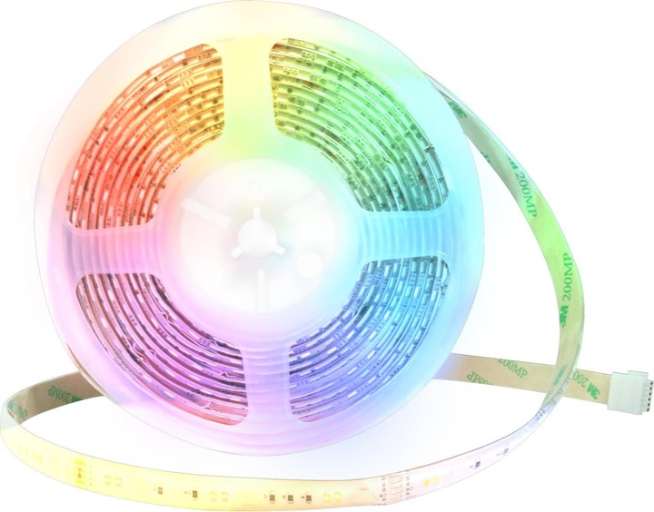 Immagine prodotto Woox Striscia LED intelligente + adattatore RGB+WW, Alexa, Google Home (Multicolore, 500 cm, Interno)