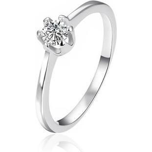 Agato, Ring, - Engagement silver ring with zircon AGT-R02W - Circuit: 60 mm, (60)