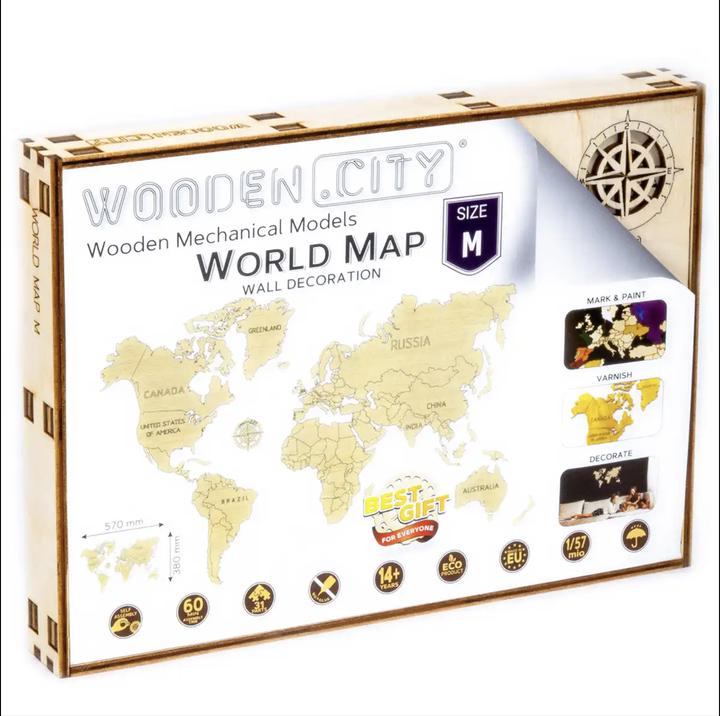 Produktbild WoodenCity Weltkarte M (31 Teile)