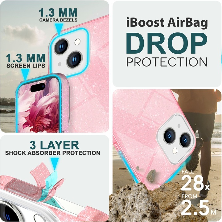 Produktbild Nalia Glitzer Hülle (Apple iPhone 15 Plus)
