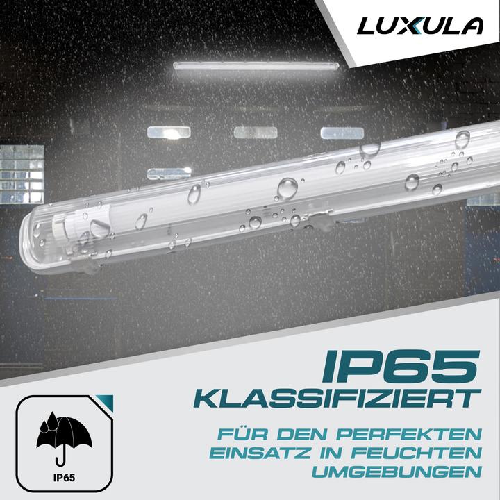 Produktbild Luxula LED Wannenleuchte mit 1x 22W LED-Röhren T8 (2200 lm, G13)