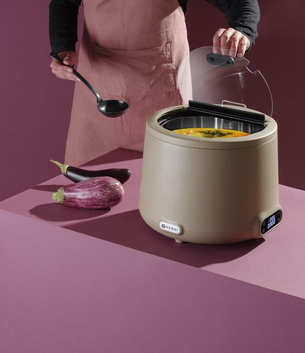 Produktbild Hendi Suppenkessel UNIQ,, 8L, Beige, 220-240V/500W, ⌀365x(H)325mm