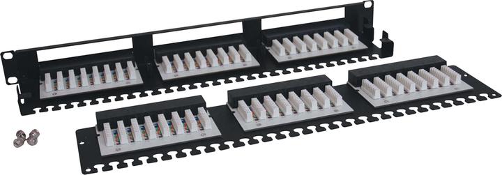 Immagine prodotto Eaton Pannello patch ad alta densità 110 Cat6/Cat5 a 48 porte 1U con montaggio a rack 568B RJ45 Ethernet