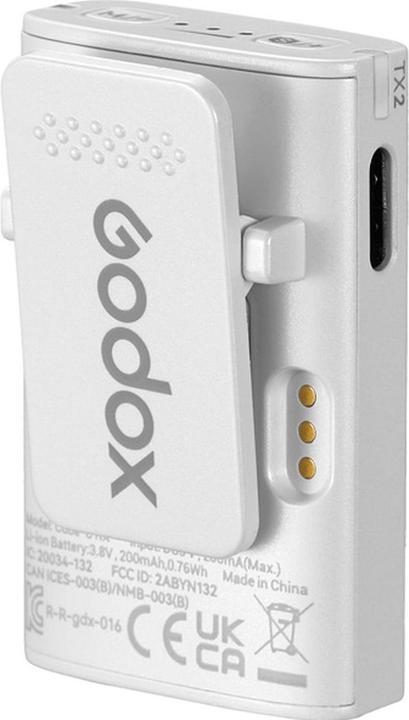 Actual product image Godox Cube C Kit2 White 2.4GHz Wireless Microphone System