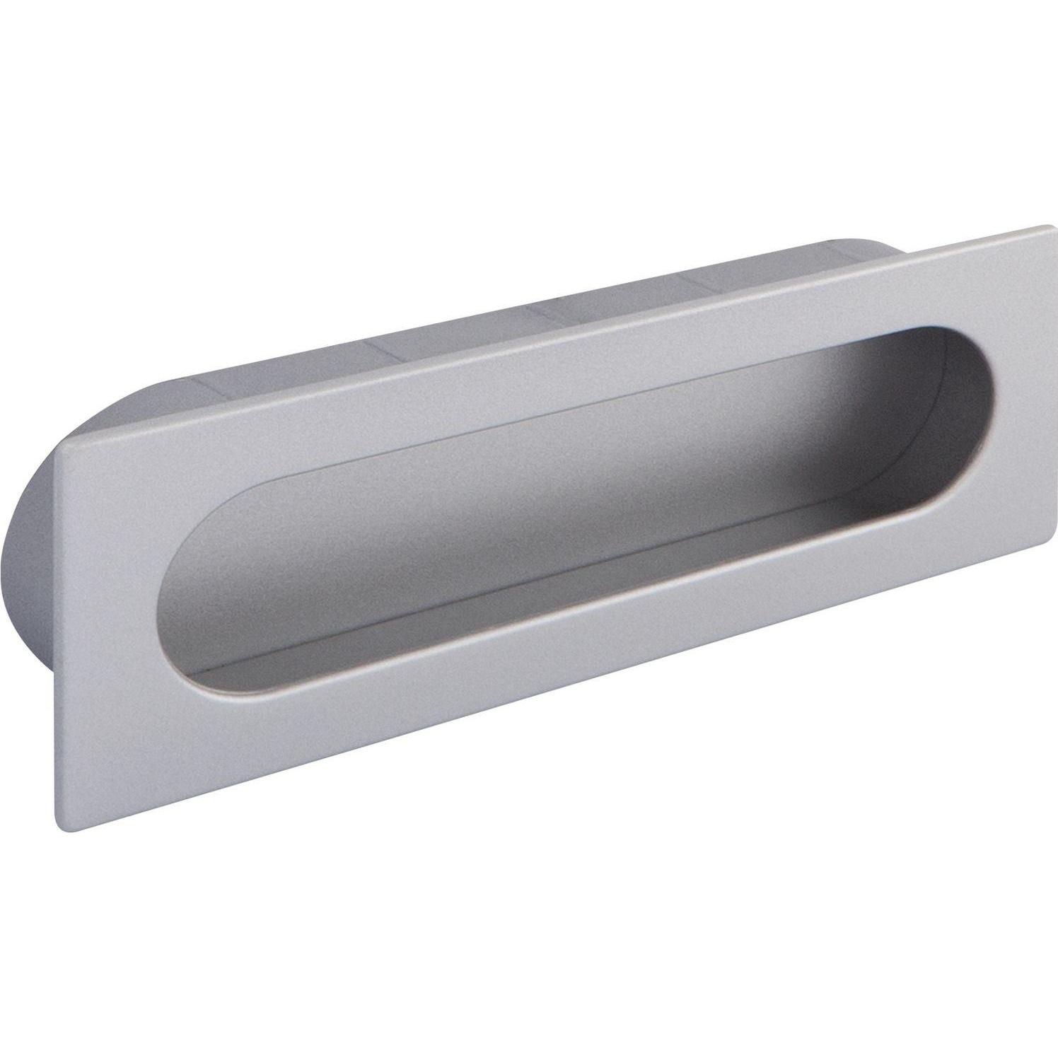 Siro, Möbelgriff, Muschelgriff Azan Breite 125 mm, Einlassmass 121 x 39 mm, ZN alufarbig