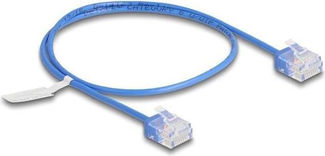 Produktbild Delock RJ45 Netzwerkkabel Cat.6 UTP Ultra Slim 0,5 m blau mi (U/UTP, CAT6, 0.50 m)