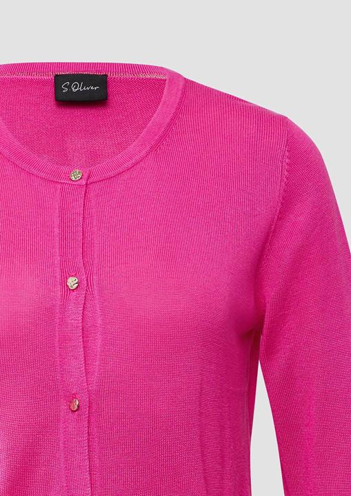 Produktbild S.Oliver Strickjacke Slim-Fit-Cardigan mit Schmuckknöpfen und verkürzten Ärmeln (36)