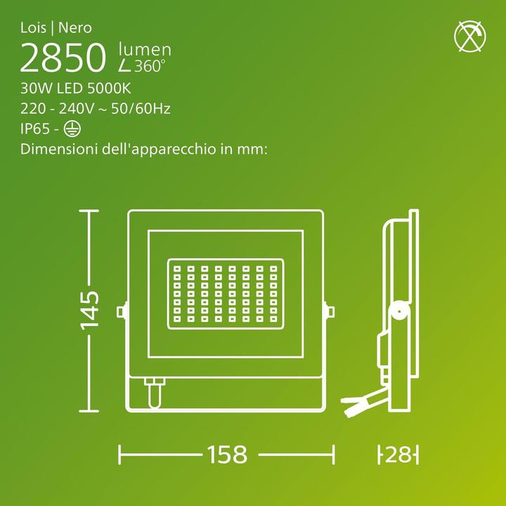Actual product image Philips Outdoor Flutlicht Lois (2850 lm, IP65)