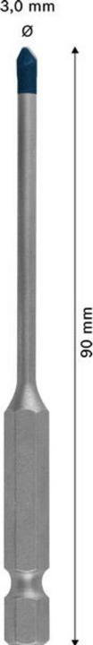 Produktbild Bosch Professional Zubehör EXPERT HEX-9 Hard Ceramic Bohrer, 3x90 mm (3 Millimeter)