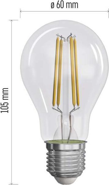 Image du produit Emos Lampe LED filament A60 / E27 / 3,8 W (60 W) / 806 lm / blanc neutre (E27, 3.80 W, 806 lm, 1 x, A)