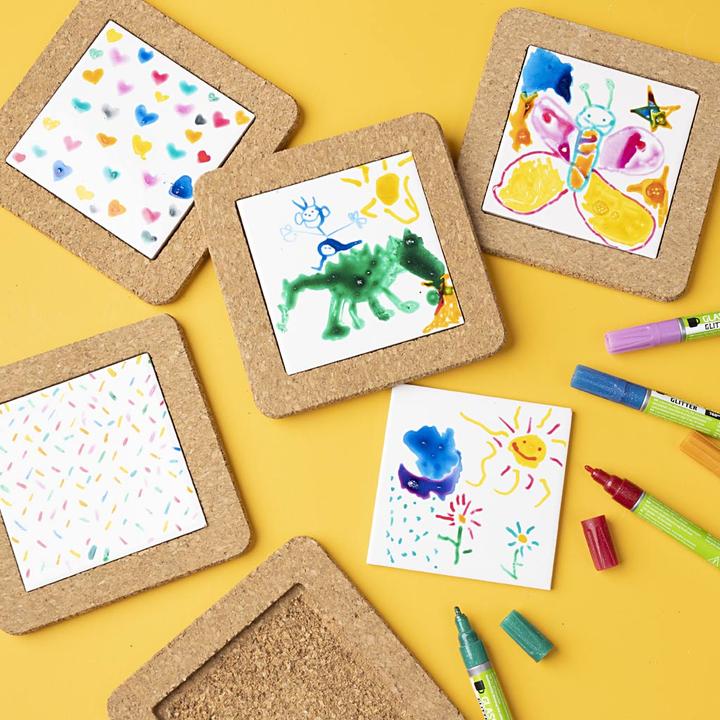 Actual product image Creativ Company Coaster with cork frame (1 x, Pan coaster)