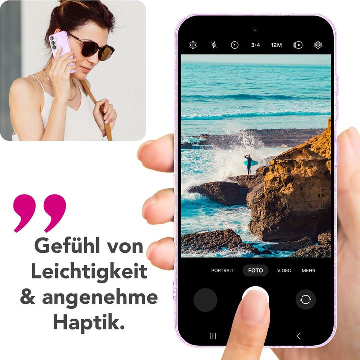 Actual product image Nalia ShinePop - Stabile Glänzende Glitzer Hülle - Glamour Glitter Cover (Samsung Galaxy S25)