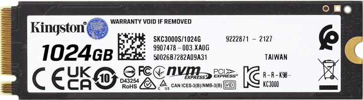 Actual product image Kingston KC3000 (1024 GB, M.2 2280)