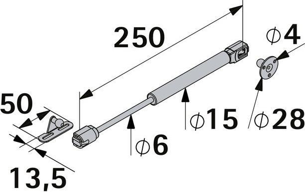 Produktbild Hettich Klappensttze Lift Basic
