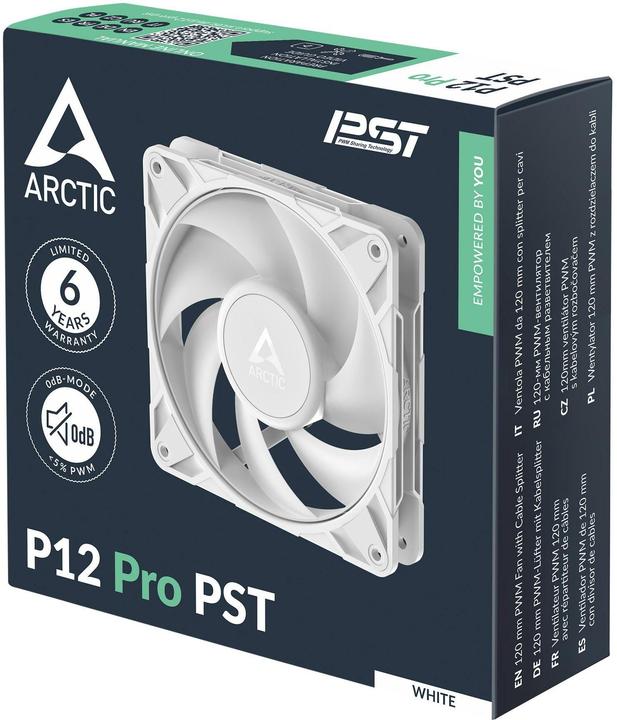 Produktbild Arctic Lüfter 120*120*25 P12 Pro PST (White) (120 mm, 1 x)