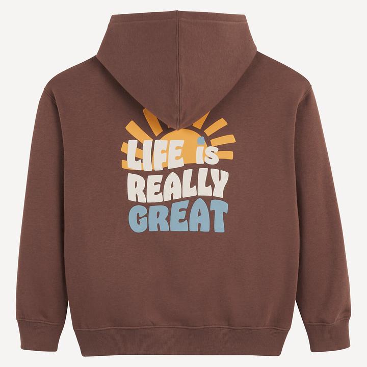 Produktbild La Redoute Collections Bedrucktes Oversize-Sweatshirt mit Kapuze (128)