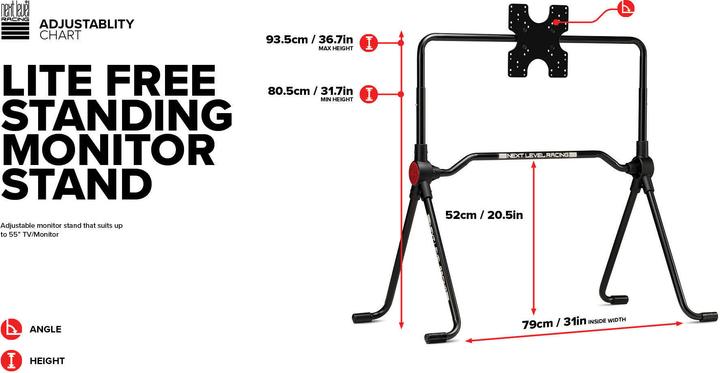 Actual product image Next Level Racing Lite Free Standing Monitor Stand
