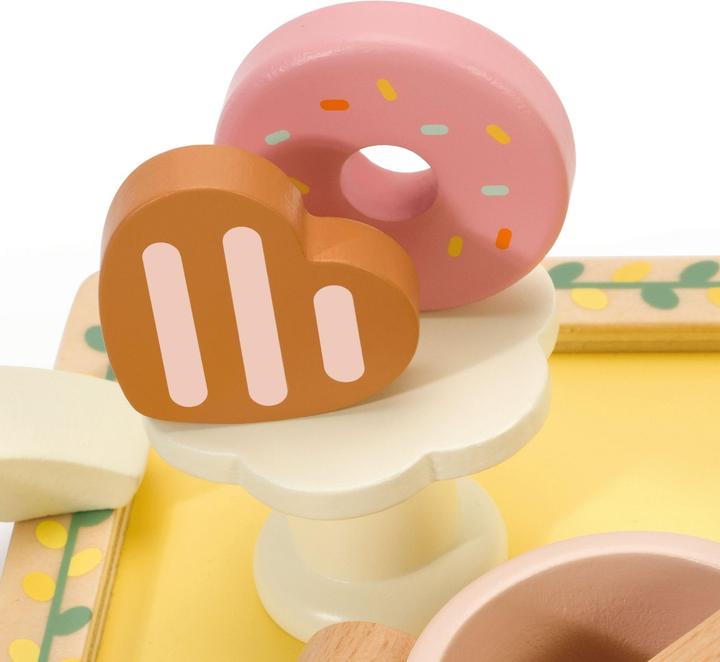 Immagine prodotto Classic World Set da tè Grace in legno con vassoio, 14 pezzi.