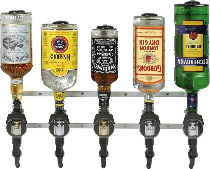 Image du produit Ich-zapfe Distributeur d'alcool mural professionnel pour bouteilles de 0,7 - 1,0L - Distributeur d'alcool mura (Bec doseur + verseur)